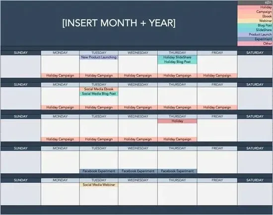 Content Scheduling Calendars