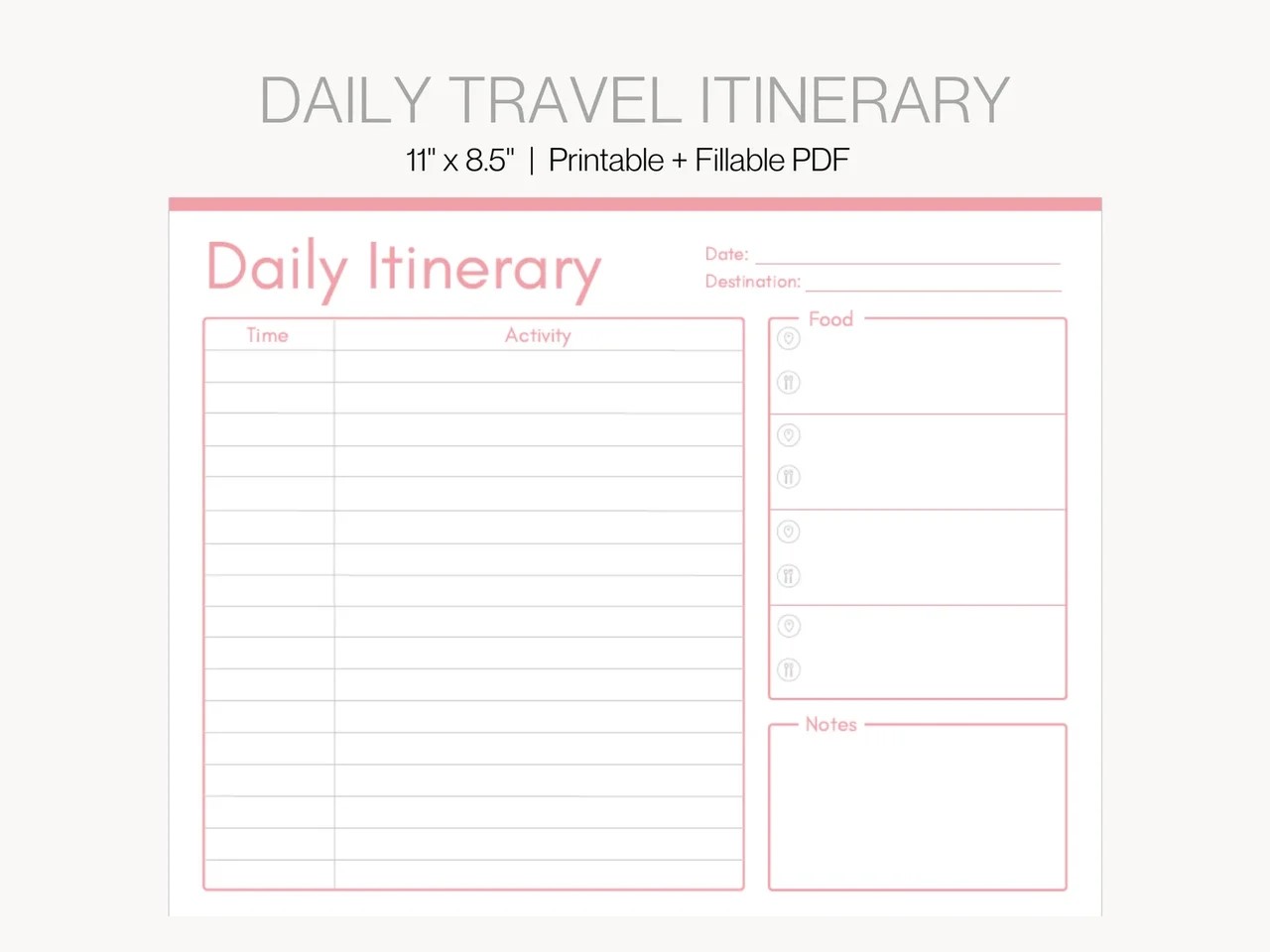 Itinerary Templates